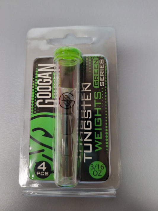 Googan Tungsten Worm Weights Green Series 3/16 oz