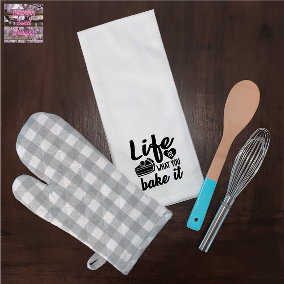 Life is what you Bake it Flour Sack Tea Towels